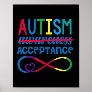 Póster Rojo En Lugar De Autismo En Abril Nosotros Vestimo