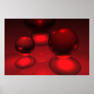 Póster Rojo en rojo con rojo