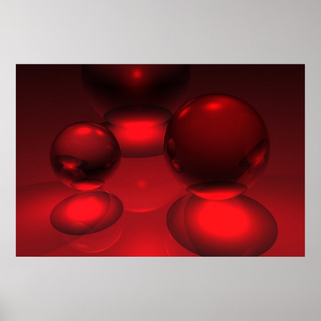 Póster Rojo en rojo con rojo (Frente)