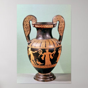 Póster Rojo-figura krater del volute