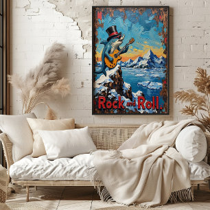 Póster Rojo Fin-tastico, aguas de invierno