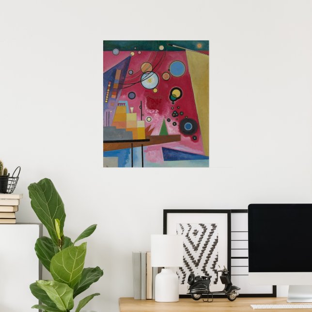 Póster Rojo Intenso de Wassily Kandinsky (Oficina en casa)