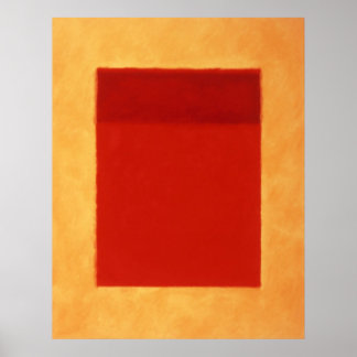 Póster rojo, naranja en amarillo