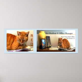 Póster ROJO... Office Manager of Desert Painter Studio