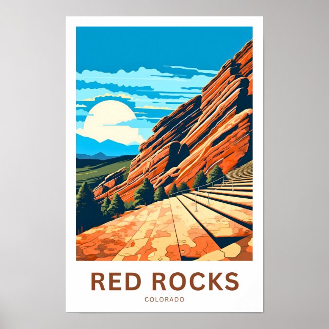 Póster Rojo Rojo Colorado Viaje Imprimir (Frente)