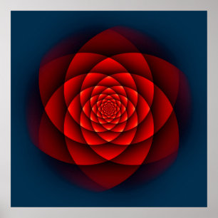 Póster Rojo ROSA Kaleidoscope
