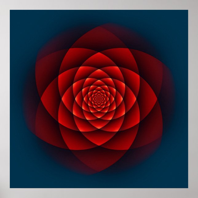 Póster Rojo ROSA Kaleidoscope (Frente)