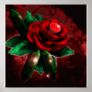 Póster Rojo, rosa rojo