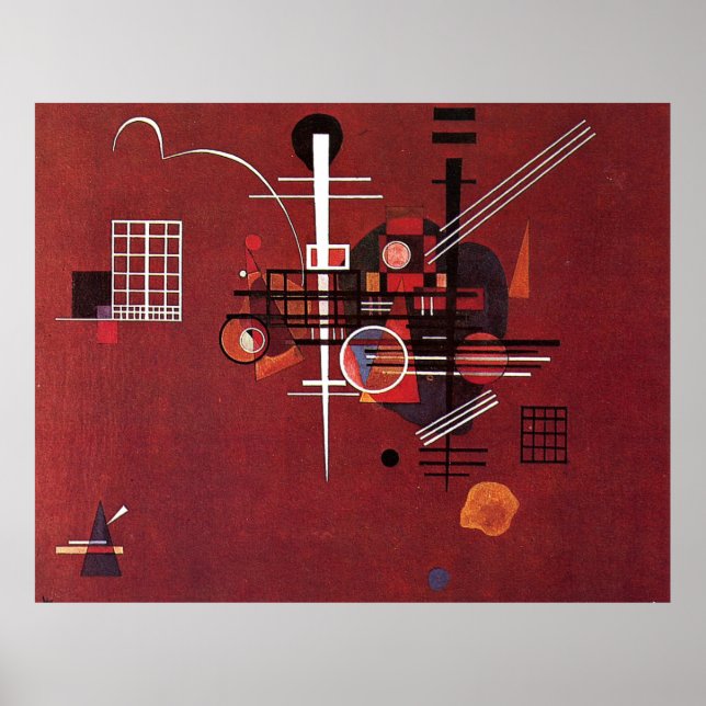 Póster Rojo toro, famoso cuadro de Wassily Kandinsky, (Frente)