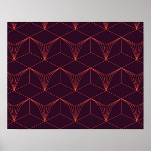 Póster Rojo violeta, simple, elegante, lujoso gráfico