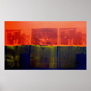 Póster Rojo y azul