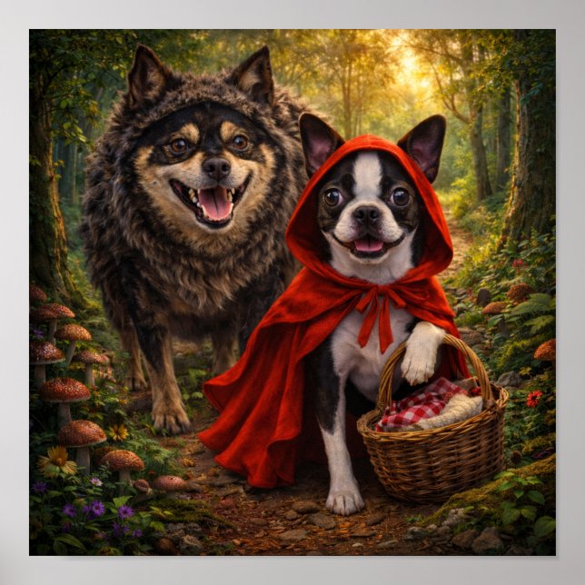 Póster "Rojo y el lobo" (2) (Frente)