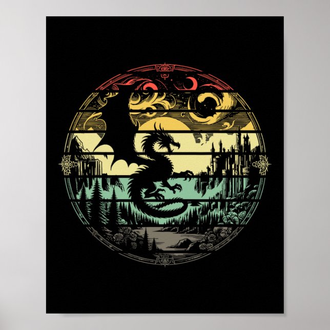 Póster Role Playing Game Rpg Master D20 Tabletop Funny Rp (Frente)