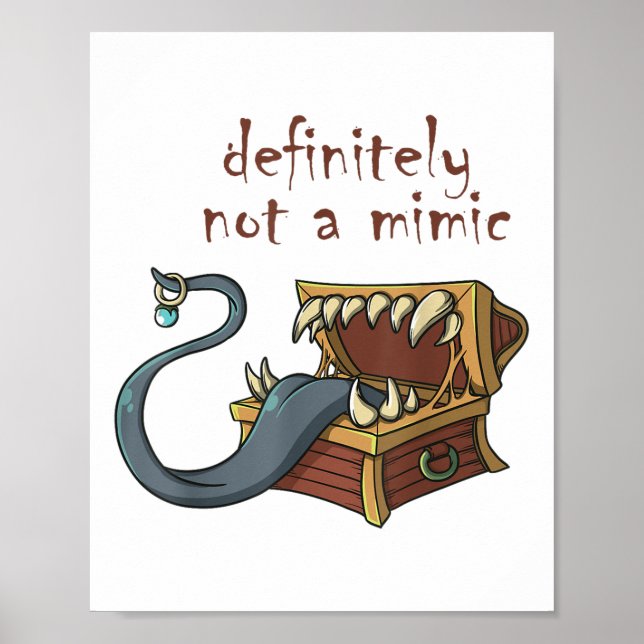 Póster Roleplay Rpg Mimic Meme Chiste Engagement Bride G (Frente)