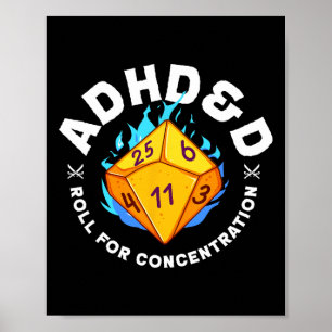 Póster Roll Adhdand Para Concentración Y Diversión De Con