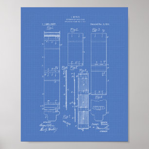 Póster Roll Film fotográfico 1915 Patent Art Blueprint