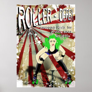 Póster Roller Derby