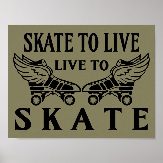 Póster Roller Derby, Skate to Live, Live to Skate (Frente)