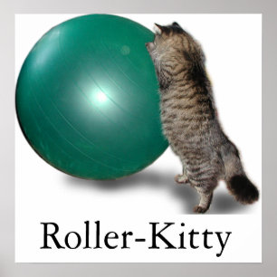 Póster Roller-Kitty