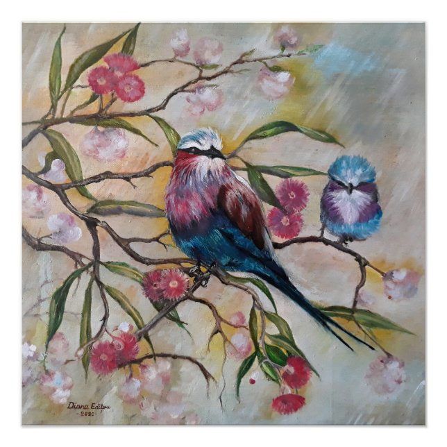 Póster Roller lilac torta con bebé (Anverso)