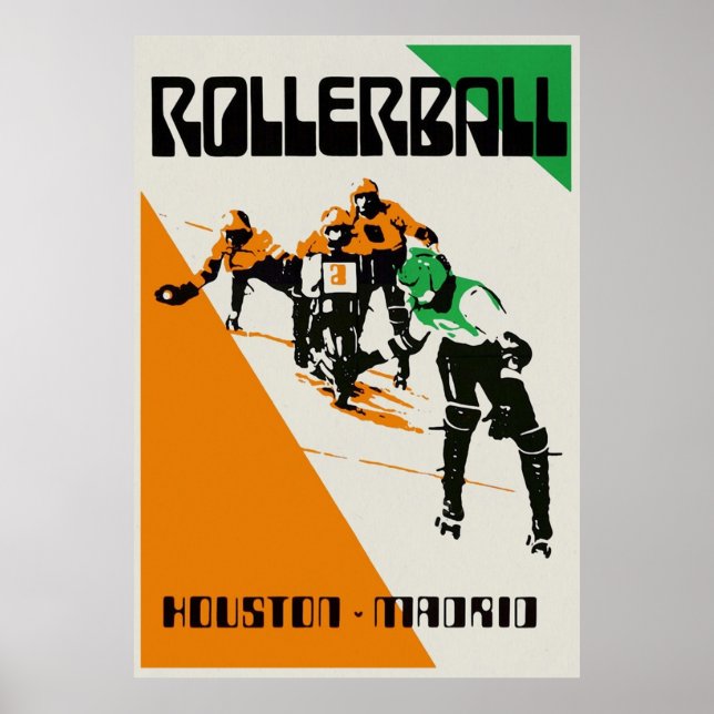 Póster Rollerball Houston vs Madrid (Frente)