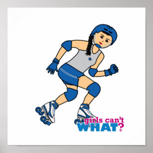 Póster Rollerderby Girl -  Medium