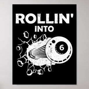 Póster Rollin en 6 billones 6 cumpleaños flamando Billi
