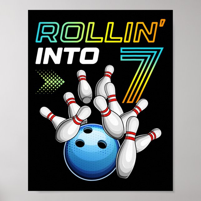 Póster Rollin en 7 Fiesta de Cumpleaños Retro 7 Bir (Frente)
