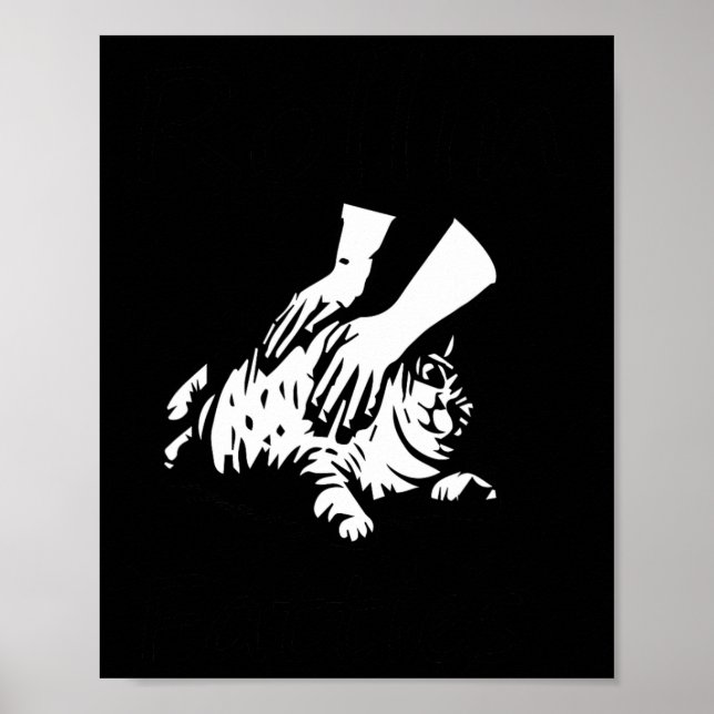 Póster Rollin Fatties Meme de gato divertido (Frente)