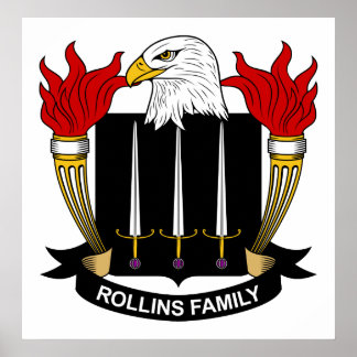 Póster Rollins Family Crest