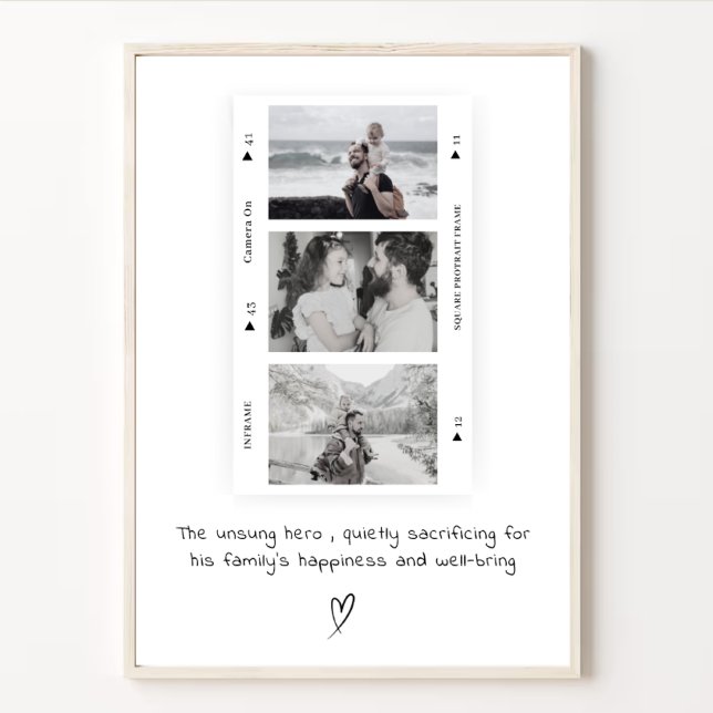 Póster Rollo de fotos de papá personalizado Regalo mínimo (Subido por el creador)