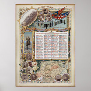 Póster Rollo de Honor Octava Compañía, Yeomanería Imperia