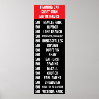 Póster Rollsign de Queen Streetcar 501