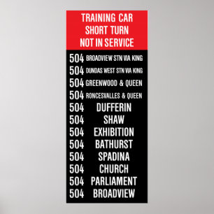 Póster Rollsign de réplica de 504 KING (CLRV)