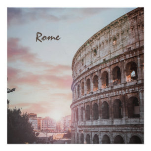 Póster Roma Arquitectura antigua, paisaje de ciudad atard