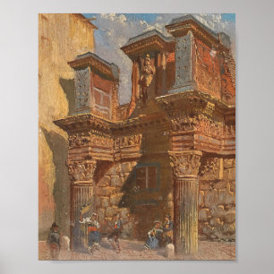 Póster Roma, columnas en la Torre de los Condes (1876)