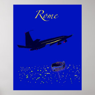 Póster Roma de noche
