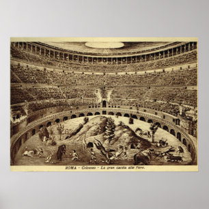 Póster Roma, entretenimiento en el Coliseo