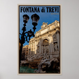 Póster Roma - Fontana di Trevi