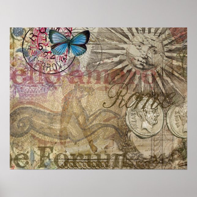 Póster Roma Italia Ciudad de vacaciones de viaje (Frente)