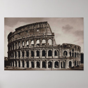 Póster Roma, Italia, Coliseo, Venado
