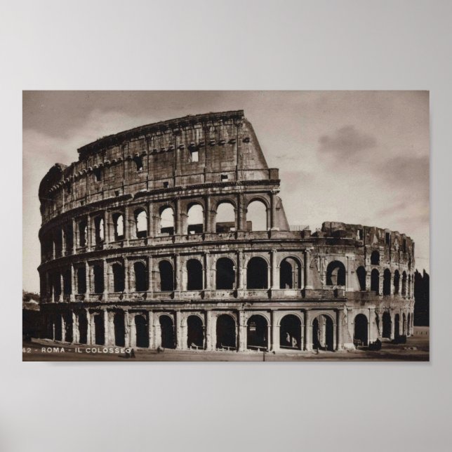 Póster Roma, Italia, Coliseo, Venado (Frente)