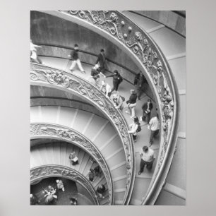 Póster Roma Italia, Escalera del Vaticano 3