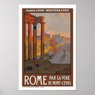 Póster Roma Italia Europa Poster de Viajes Vintage