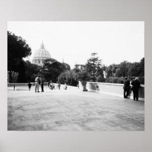 Póster Roma Italia, Los Jardines Vaticanos