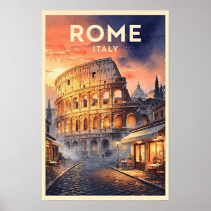 Póster Roma Italia Viajes Antiguos
