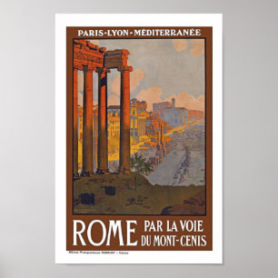Póster Roma Italia Viajes de época