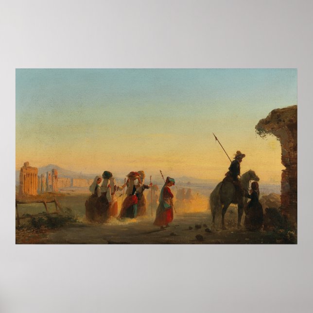 Póster Roma, la Via Appia al amanecer (Frente)