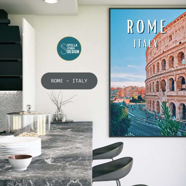 Póster Roma, la ville de la Dolce Vita et du charme itali (Rome, la ville de la Dolce Vita et du charme italienne)