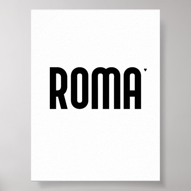 Póster Roma - minimalistic typography poster (Frente)